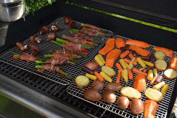 Cooling & Cooking Rack - 100% Stainless Steel rack, 12" x 17" perfect fit half sheet pan, BONUS Silicone Baking Mat.